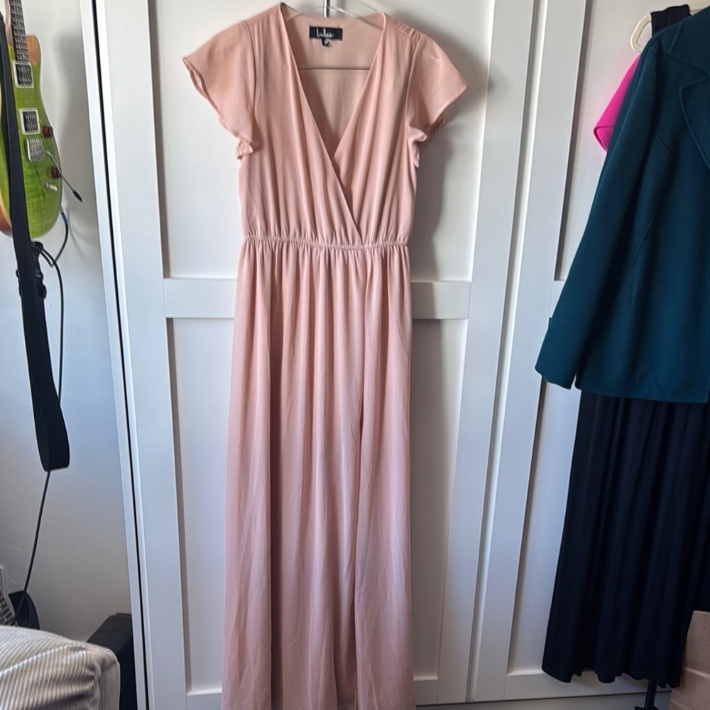 Lulu's Blush Pink Maxi Dress